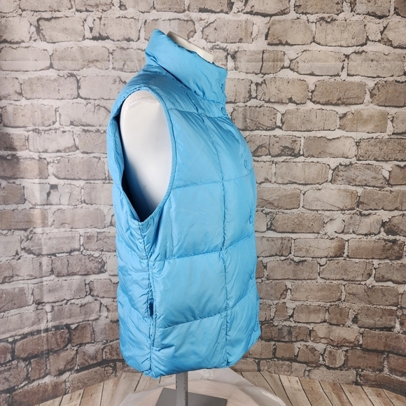L.L.Bean Goose Down Putter Vest Winter Outdoor Layer Turquoise Blue Size Medium - Picture 7 of 11